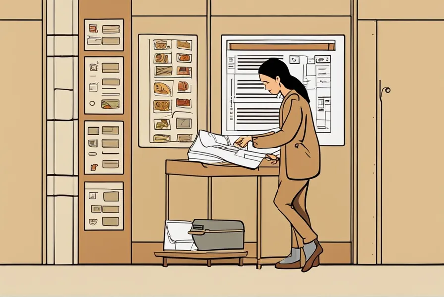 illustration of a person checking off items on a breeding checklist.