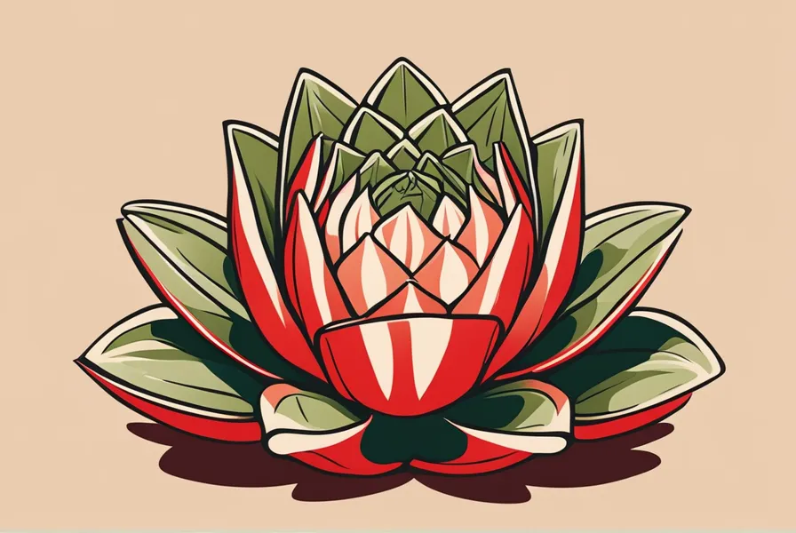 illustration of a Haworthia plant turning red.