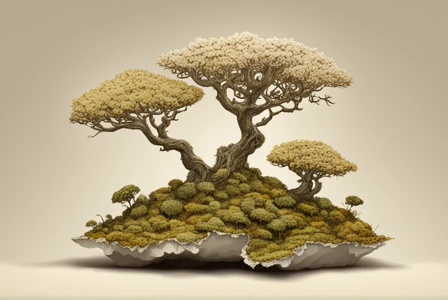 illustration of a lichen struggling to survive indoors.